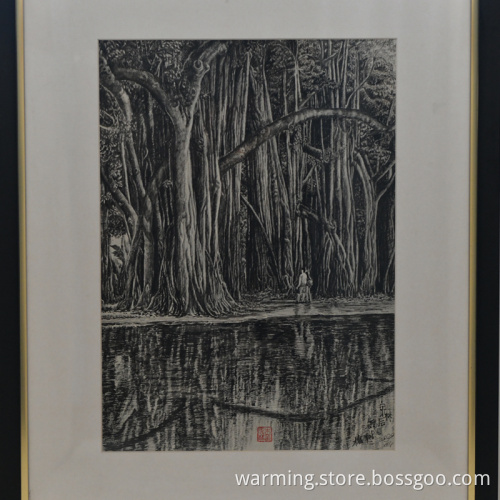 In the old days, small art pen painting